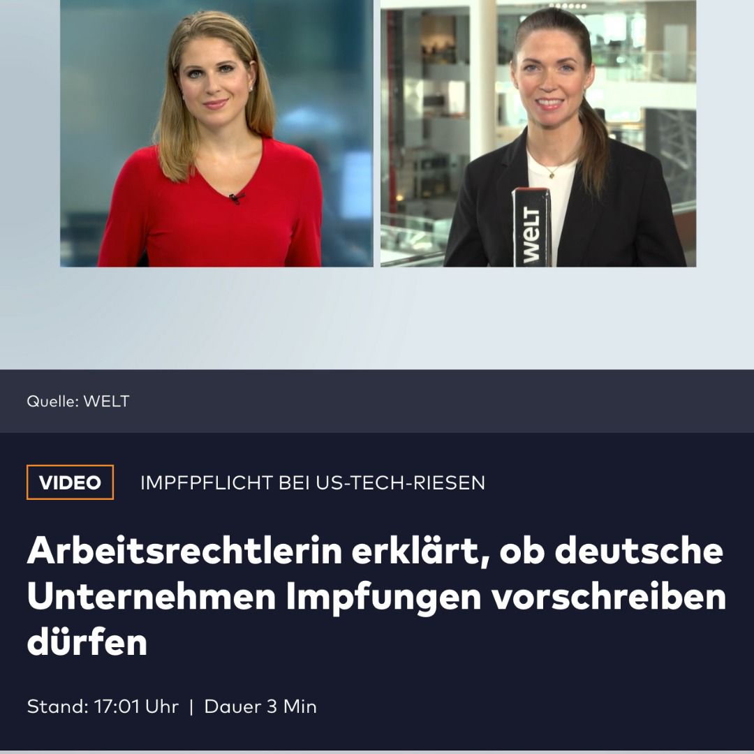 Fachanwältin Livia Merla im WELT-Interview zum Arbeitsrecht