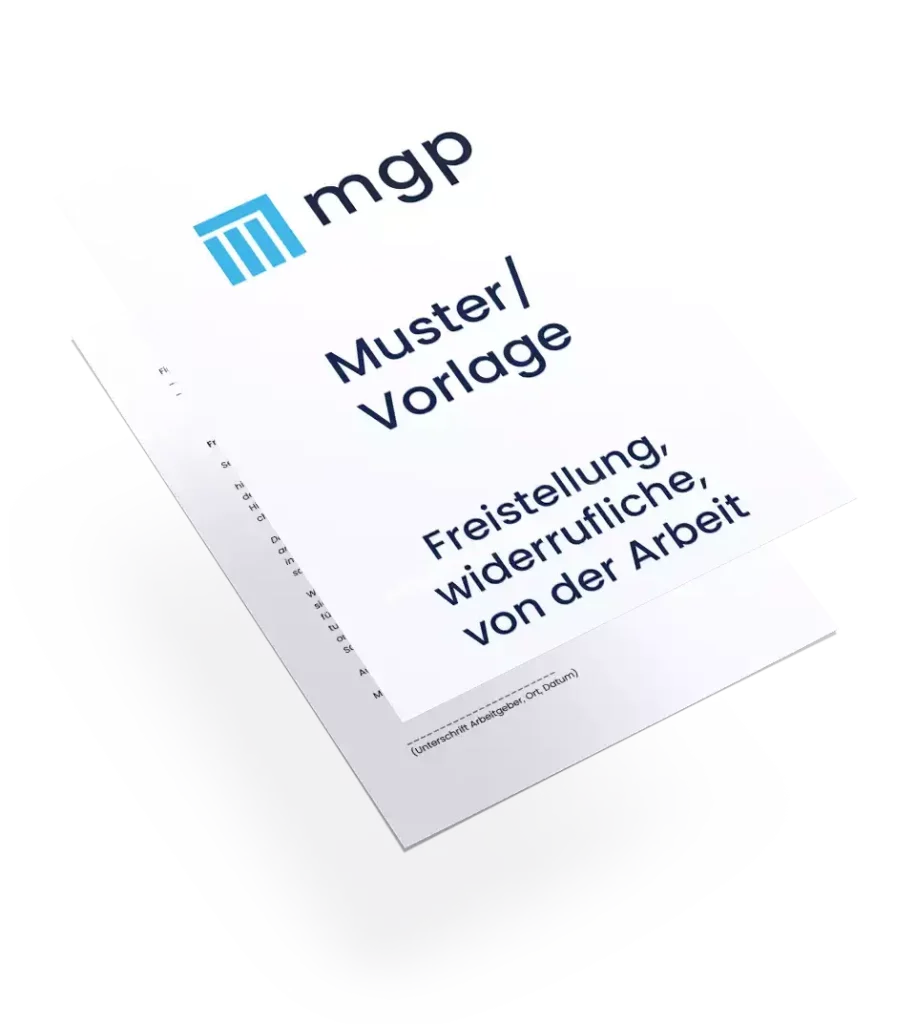 widerruflichen Freistellung von der Arbeit als Arbeitgeber. Hier Download als PDF / Word