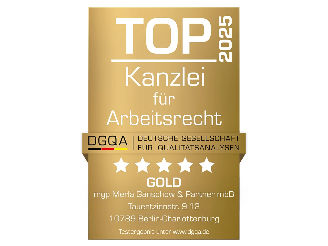 Beitragsbild zum Thema „Ausgezeichnet: mgp ist Top Kanzlei im Arbeitsrecht 2025 (Gold-Status)“, erläutert vom Anwalt für Arbeitsrecht