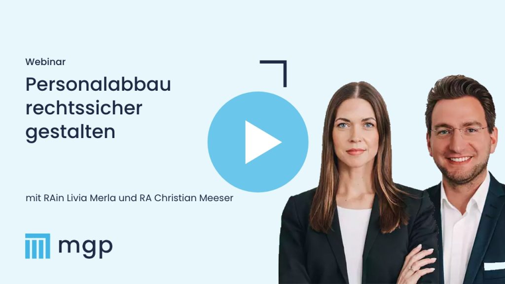Vorschaubild des Webinars Personalabbau rechtssicher gestalten